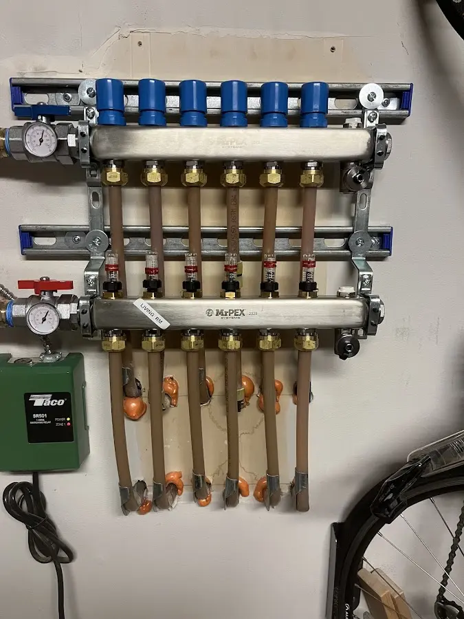 Plumber performing Gas Leak Detection at a residential property in New Hempstead